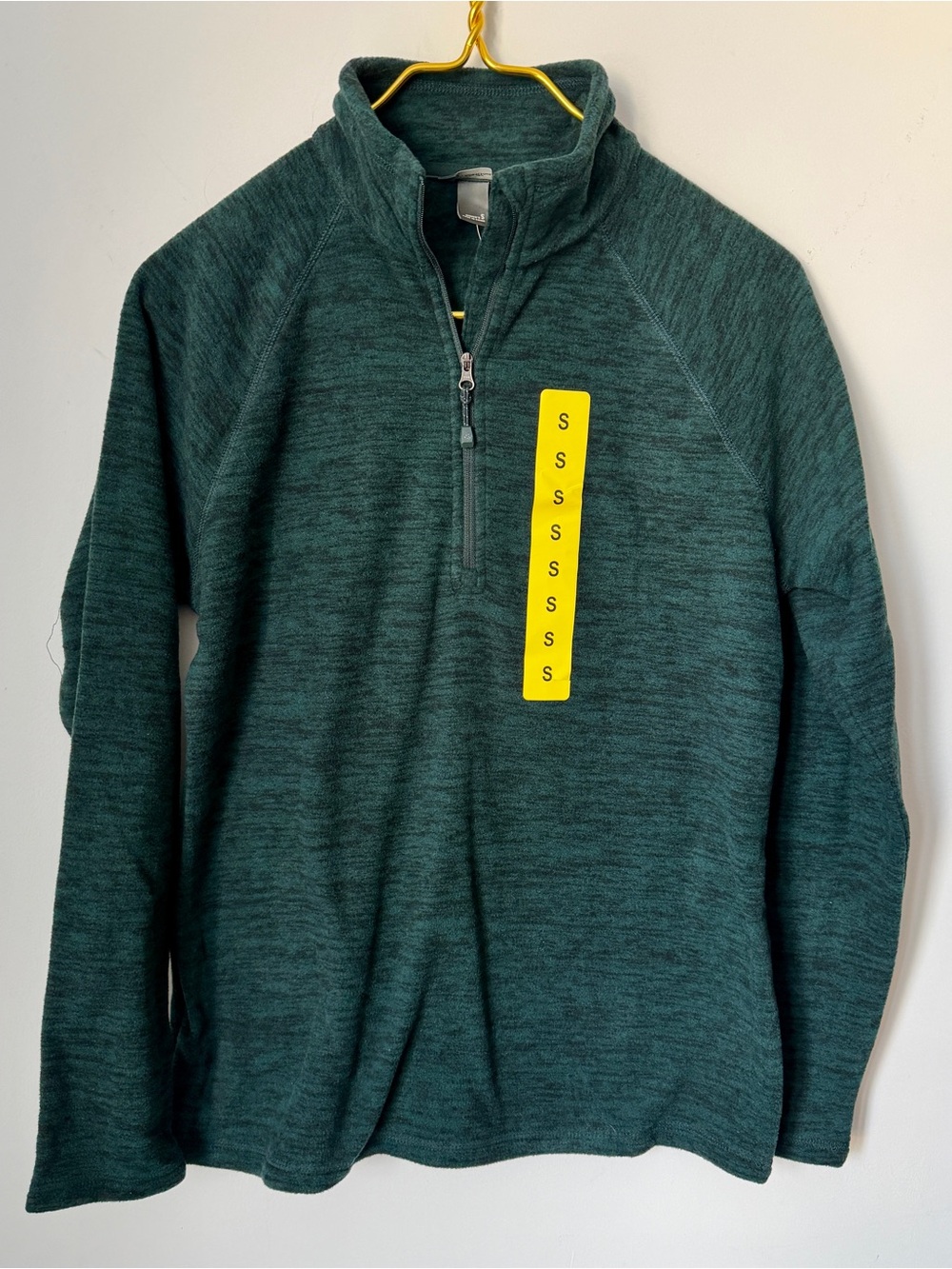 NWT Eddie Bauer Green Black 1/4 Zip Fleece Pullover Sweatshirt Women’s Small